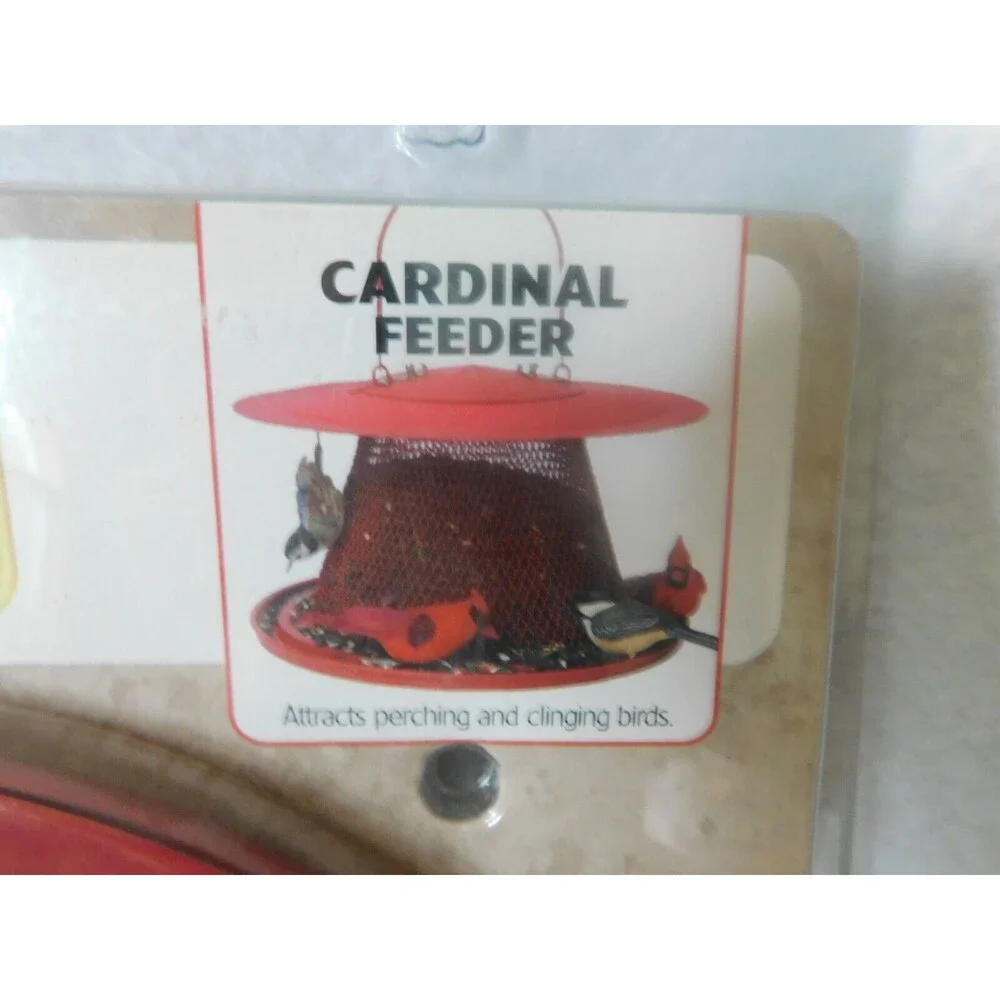 Red Cardinal Hanging Bird Feeder - 2.5 Lb. Capacity | NO/NO Wire Basket 12''Dia.